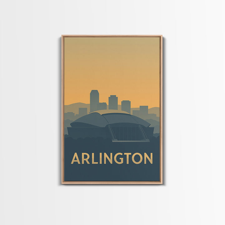 Arlington Texas Travel Poster, Canvas Print, Retro Wall Art, Arlington Wall Art, City Art Print, Mid Century Wall Art, Vintage Print