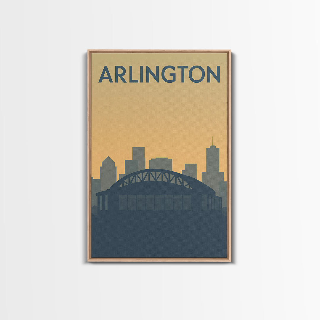 Arlington Travel Poster, Canvas Print, Mid Century Travel Art, Arlington City Art, Gift For Travelers, Eclectic Wall Decor, Travel Posters