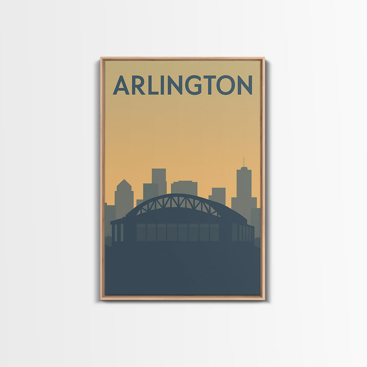 Arlington Travel Poster, Canvas Print, Mid Century Travel Art, Arlington City Art, Gift For Travelers, Eclectic Wall Decor, Travel Posters
