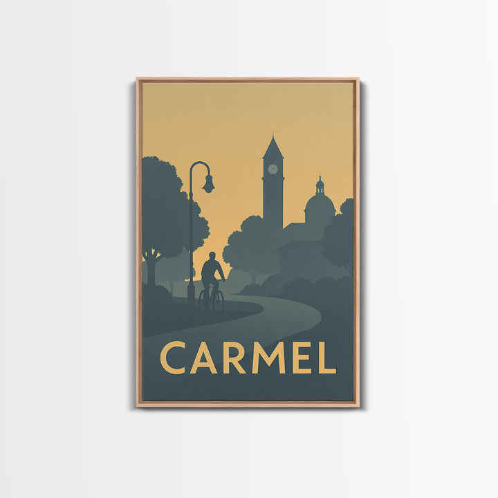Carmel Travel Poster, Framed Canvas Print, Mid Century Travel Art, Carmel City Art, Travel Poster Art, Vintage Travel Print, Art Print