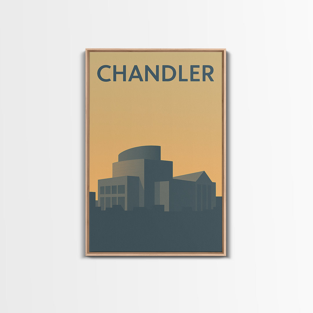 Chandler Arizona Travel Poster, Canvas Print, Retro Wall Art, Chandler City Art, Retro Travel Print, City Travel Prints, City Art Print