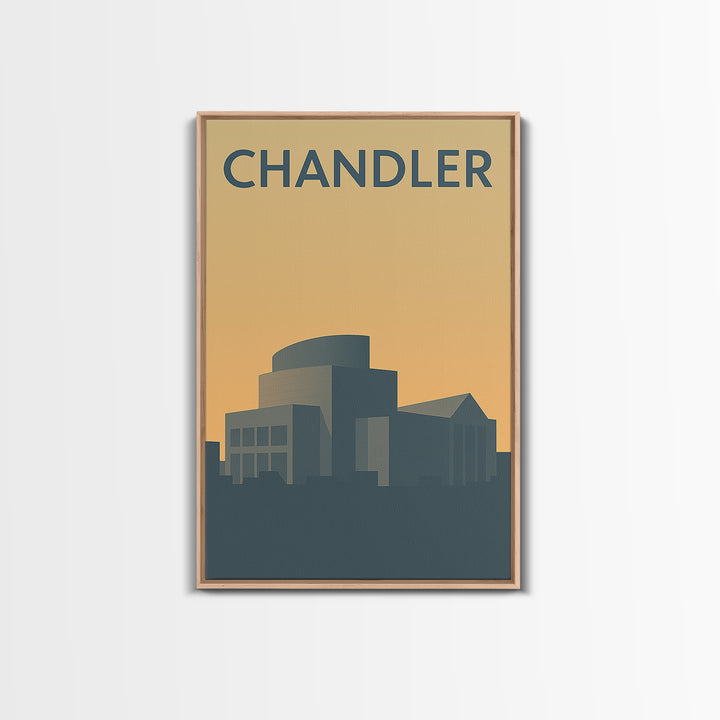Chandler Arizona Travel Poster, Canvas Print, Retro Wall Art, Chandler City Art, Retro Travel Print, City Travel Prints, City Art Print