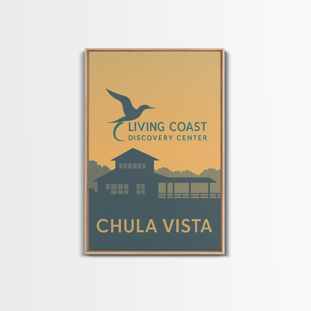 Chula Vista Travel Poster, Framed Canvas Print, Minimalist Retro Wall Art, Chula Vista Art Print, Living Room Wall Art, Gift For Travelers
