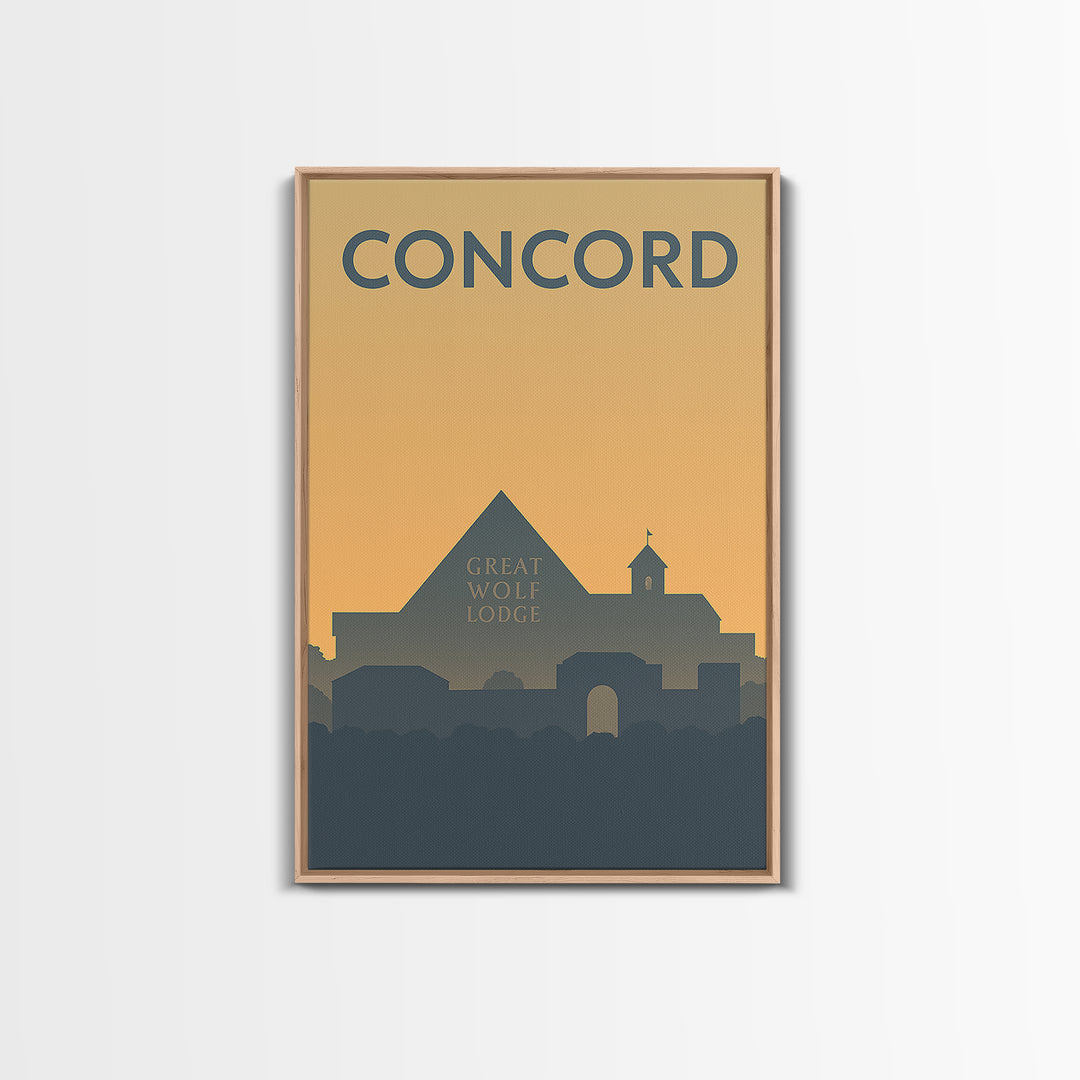 Concord Travel Poster, Canvas Print, Mid Century Travel Art, Concord Poster Print, Mid Century Wall Art, Modern Wall Decor, Poster Art