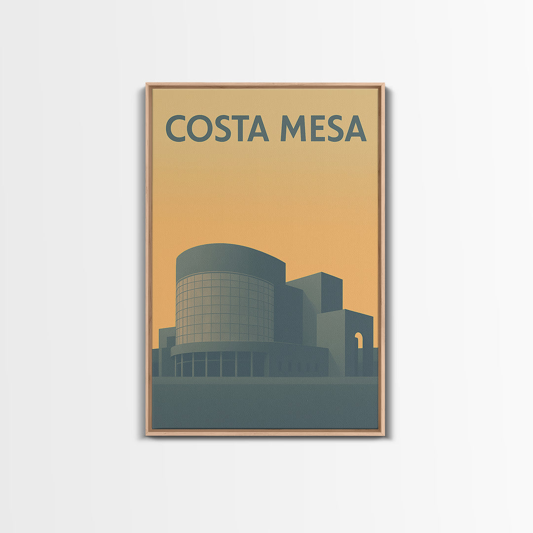 Costa Mesa California Travel Poster, Canvas Print, Vintage City Poster Art, Costa Mesa Travel Art, Vintage City Poster, Travel Poster Art