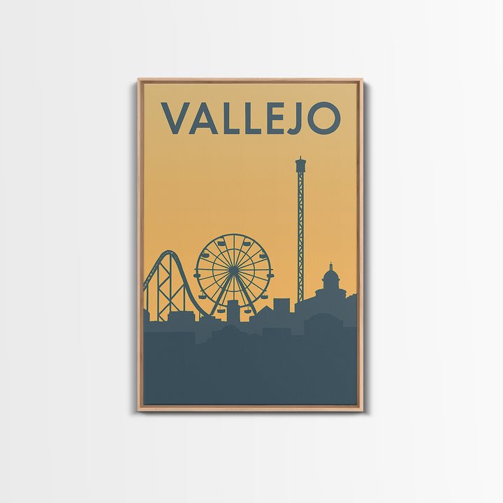 Vallejo Travel Poster, Framed Canvas Print, Mid Century Travel Art, Vallejo Travel Art, Vintage Travel Art, Gift For Travelers