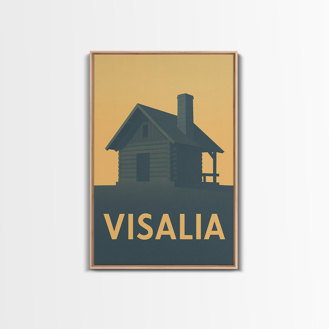 Visalia Travel Poster, Canvas Print, Sunset Skyline Wall Art, Visalia Wall Art, Travel Wall Art, City Travel Prints, Watercolor Skyline Art