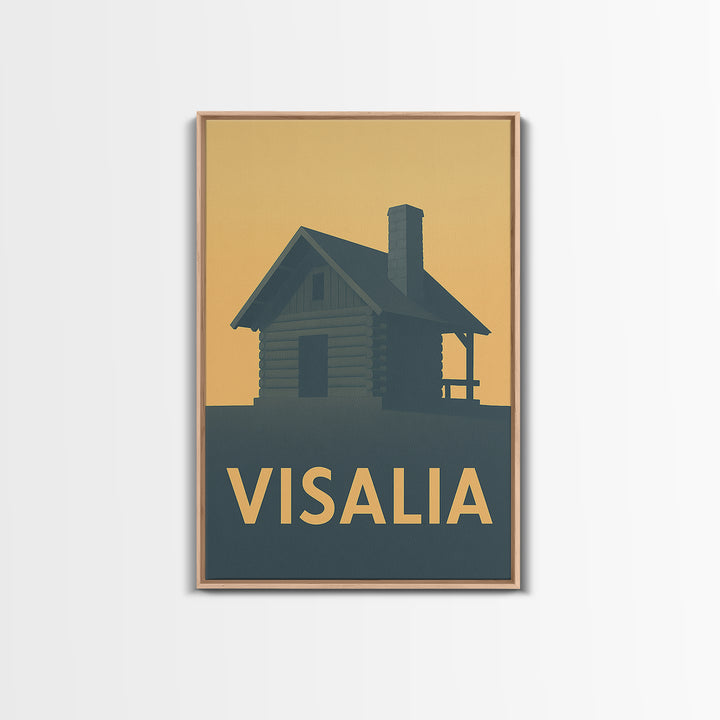 Visalia Travel Poster, Canvas Print, Sunset Skyline Wall Art, Visalia Wall Art, Travel Wall Art, City Travel Prints, Watercolor Skyline Art