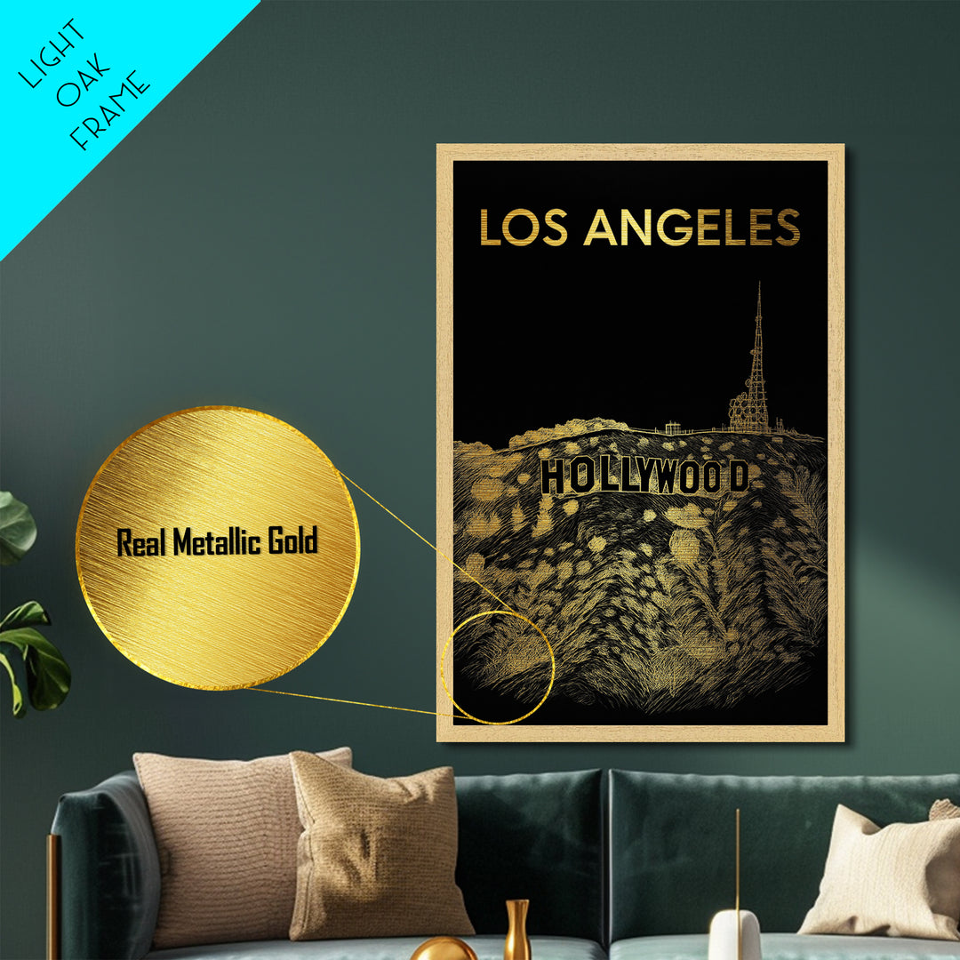 Louisville Kentucky travel, Metallic Gold Print, Modern House Art, Metal Art, Wood Framed Art, Wanderlust Gift