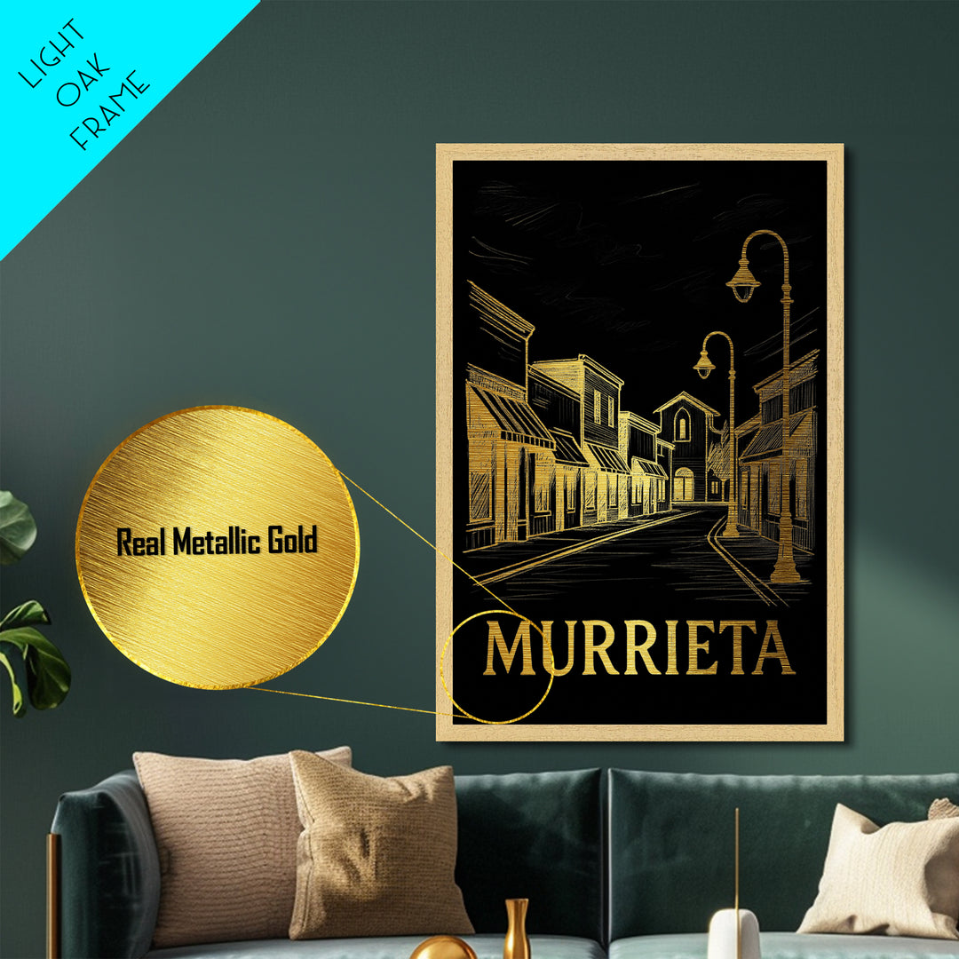 Murrieta California art, Metallic Gold Art, Travel Art Prints, Metal Art, Wood Framed Art, Adventure Lover Gift, Traveler Gift