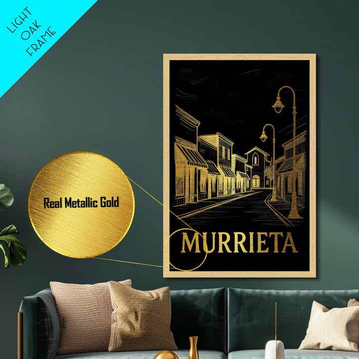 Murrieta California art, Metallic Gold Art, Travel Art Prints, Metal Art, Wood Framed Art, Adventure Lover Gift, Traveler Gift