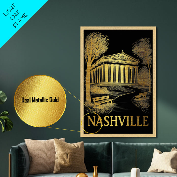 Newark New Jersey travel, Metallic Gold Print, Modern House Art, Metal Art, Wood Framed Art, Wanderlust Gift, Travel Art Prints