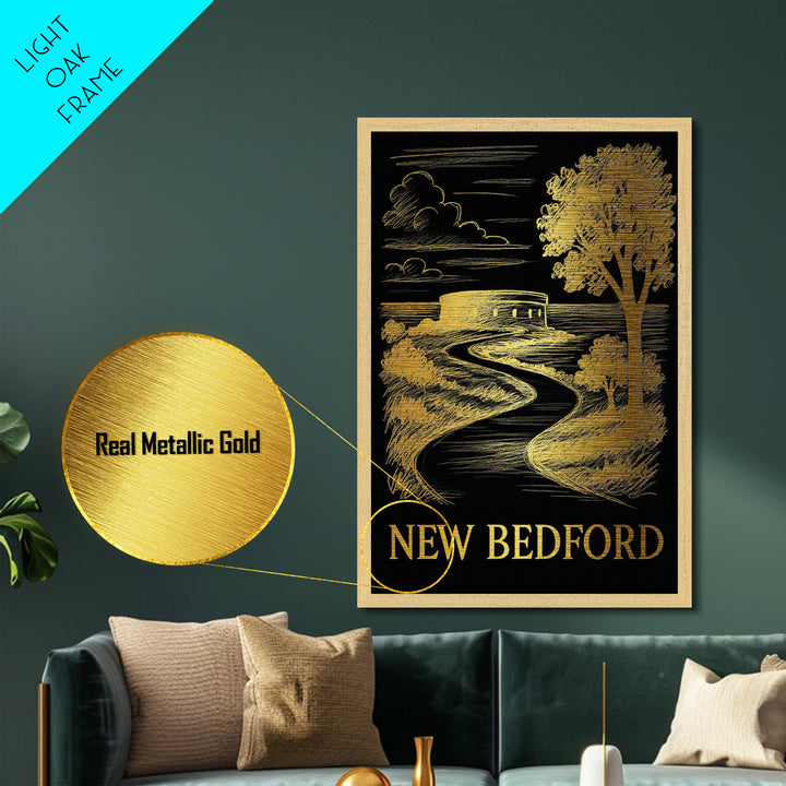 New Braunfels Texas travel, Metallic Gold Print, College Dorm Décor, Metal Art, Wood Framed Art, Graduation Travel Gift, Traveler Gift