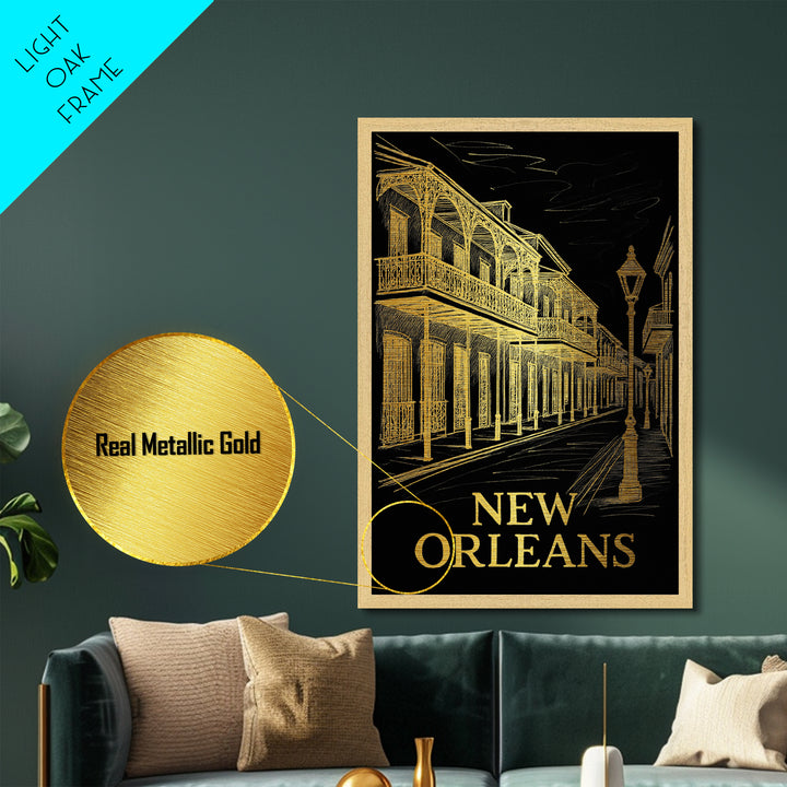 Newport News Virginia travel, Metallic Gold Print, Modern House Art, Metal Art, Wood Framed Art, Wanderlust Gift, Travel Art Prints