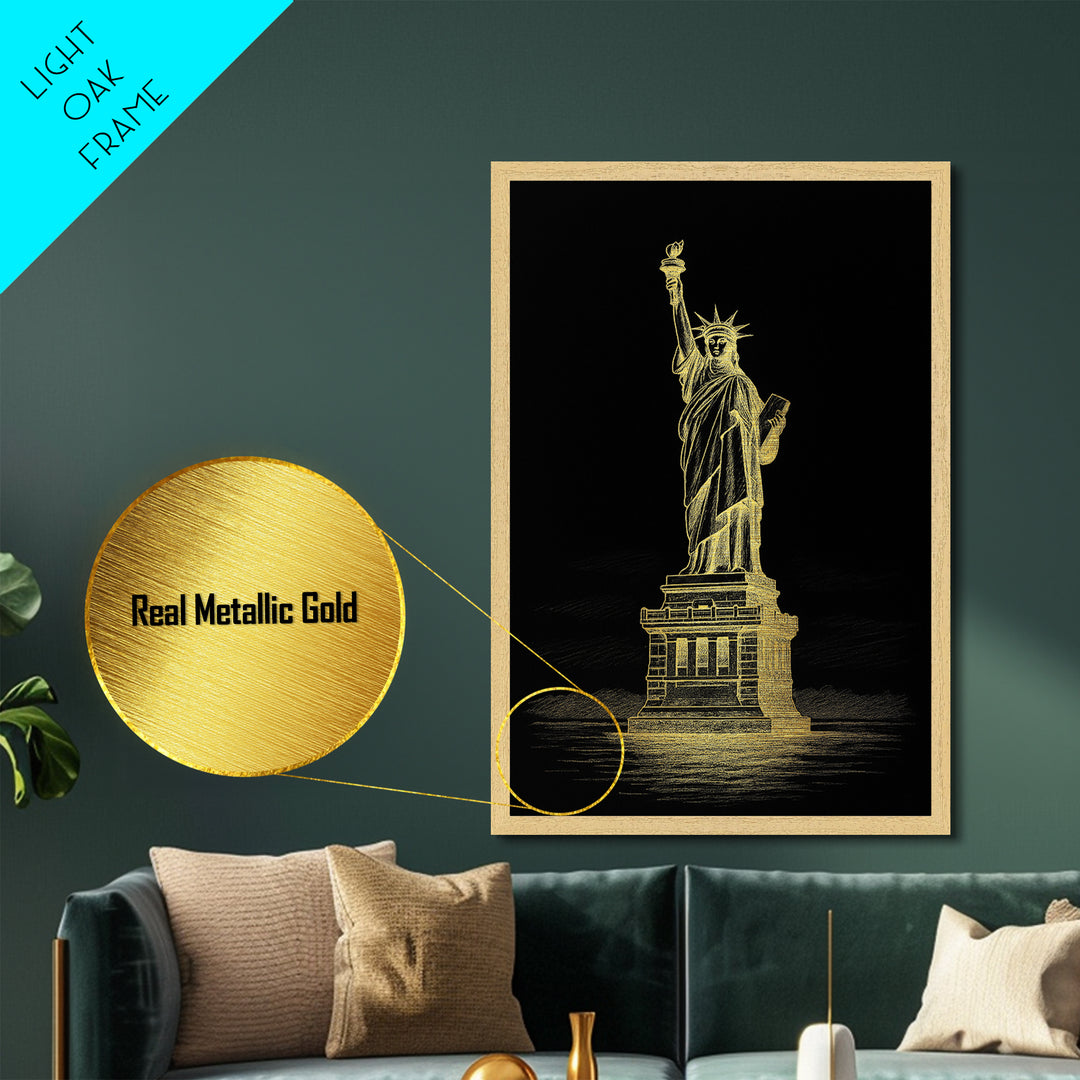 New York New York art, Metallic Gold Art, Best Friend Gifts, Metal Art, Wood Framed Art, Birthday Travel Gift, Destination Gift