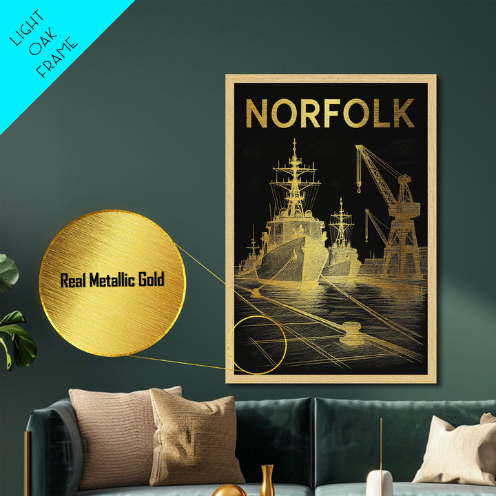 North Charleston South Carolina travel, Metallic Gold Print, College Dorm Décor, Metal Art, Wood Framed Art, Graduation Travel Gift