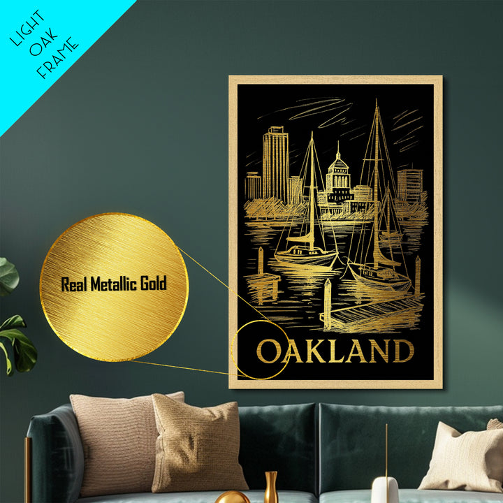 Odessa Texas art, Metallic Gold Art, Housewarming Gift, Metal Art, Wood Framed Art, Newlywed Travel Gift, Honeymoon Gift