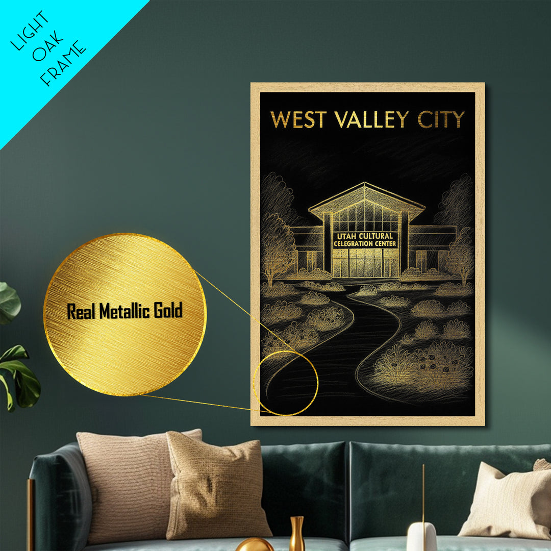 West Valley City Utah art, Metallic Gold Art, Wood Framed Art, Metal Art, Travel Art Prints, Metallic Gold Art, Bedroom Wall Art