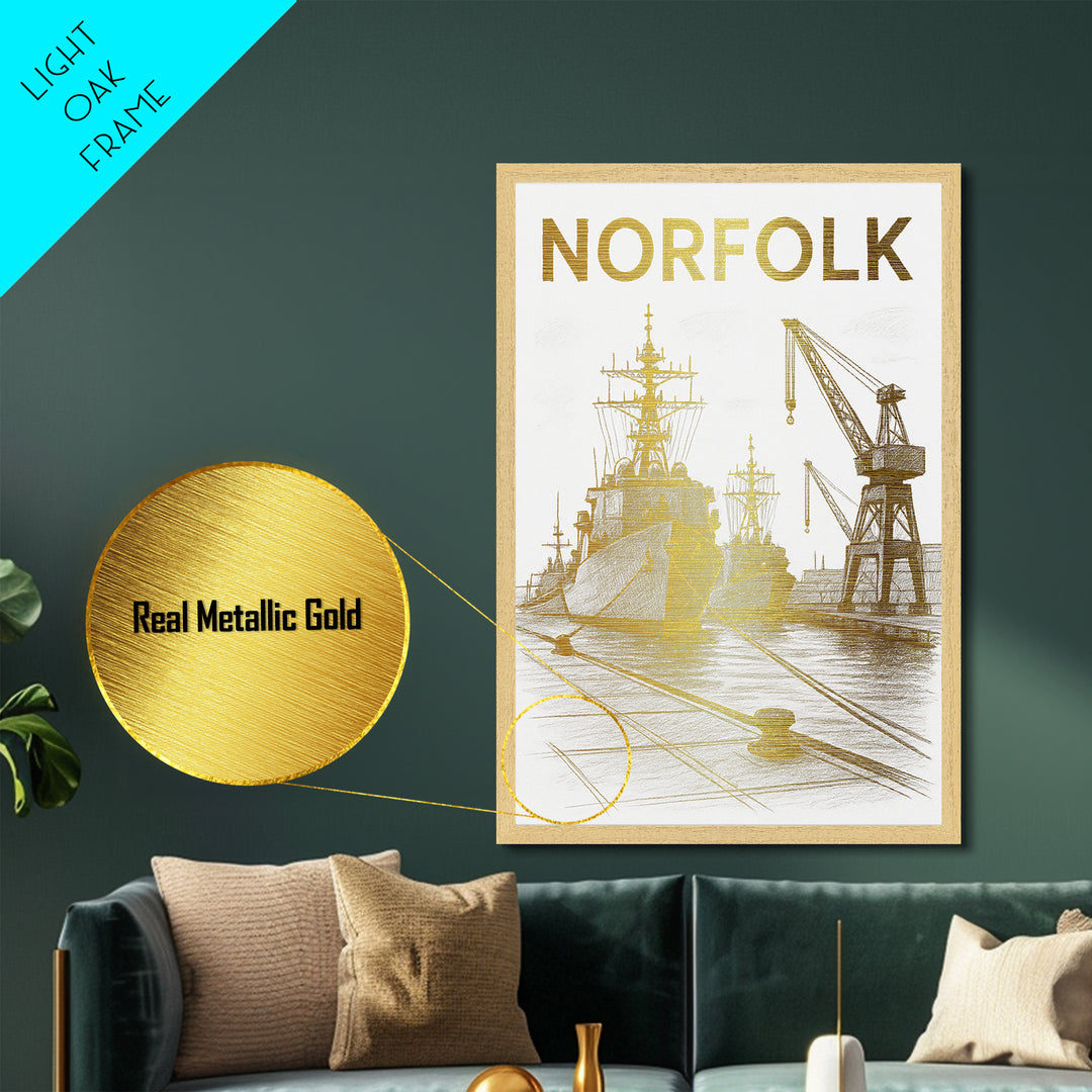 North Charleston South Carolina travel, Metallic Gold Print, College Dorm Décor, Metal Art, Wood Framed Art, Graduation Travel Gift