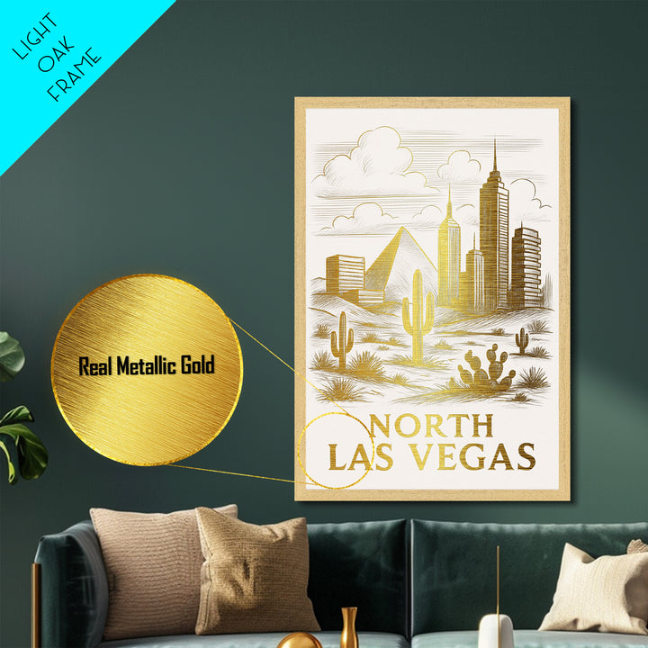 Oceanside California art, Metallic Gold Art, Best Friend Gifts, Metal Art, Wood Framed Art, Birthday Travel Gift, Destination Gift