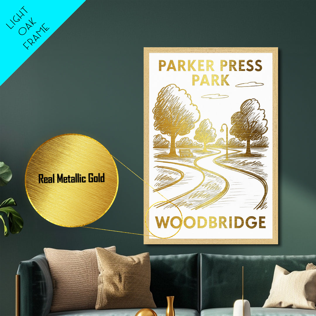 Woodbridge New Jersey art, Metallic Gold Art, Wood Framed Art, Metal Art, Travel Art Prints, Metallic Gold Art, Home Décor