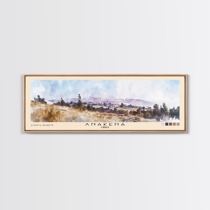Anakena, Chile Watercolor Print, Vacation Gift, Chile Wall Art, Beach Painting, Beach Decor, Beach Or Lakehouse Art