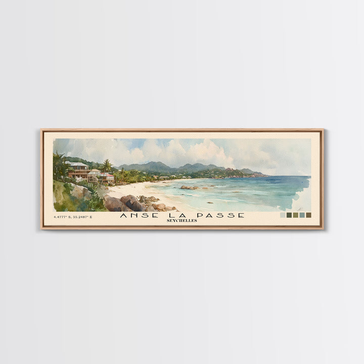 Anse La Passe, Seychelles Watercolor Print, Vacation Gift, Seychelles Wall Art, Beach Painting, Beach Decor, Beach Or Lakehouse Art