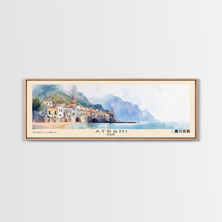 Atrani, Italy Watercolor Beach Print, Vacation Gift, Italy Wall Art, Beach Painting, Beach Decor, Beach Painting