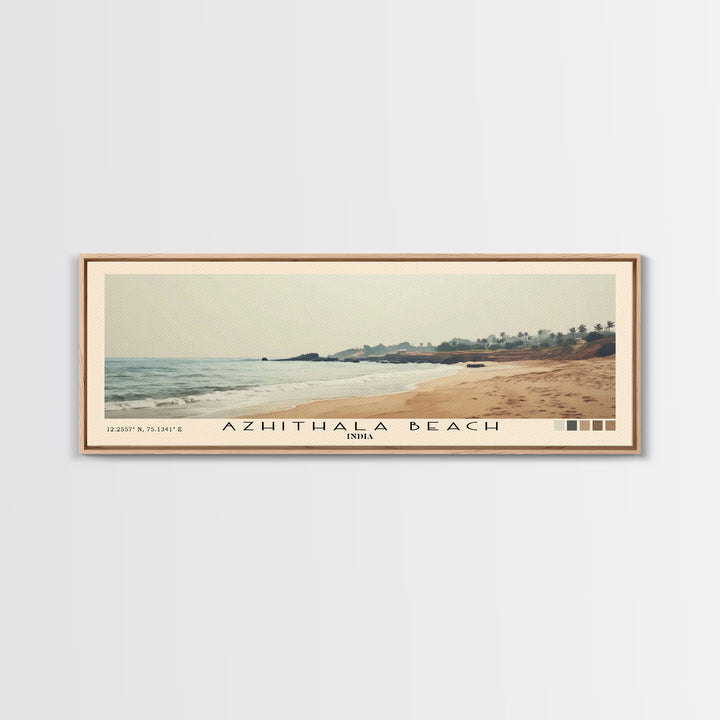 Azhithala Beach, India Watercolor Print, Vacation Gift, India Wall Art, Beach Painting, Beach Decor, Beach Or Lakehouse Art