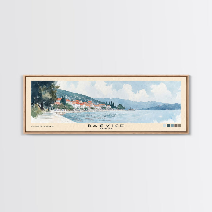Bačvice, Croatia Watercolor Beach Print, Vacation Gift, Croatia Wall Art, Beach Painting, Beach Decor, Beach Painting