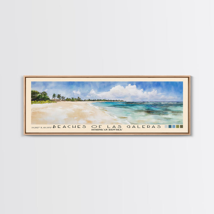 Beaches of Las Galeras, Dominican Republic Watercolor Print, Vacation Gift, Dominican Republic Wall Art, Beach Painting, Beach Decor, Beach Or Lakehouse Art