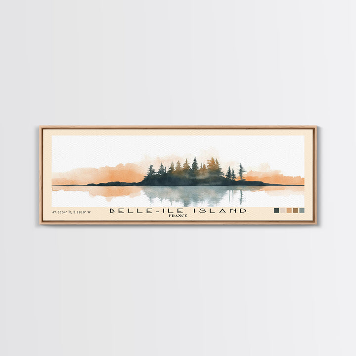 Belle-Ile Island, France Watercolor Beach Print, Vacation Gift, France Wall Art, Beach Painting, Beach Decor, Beach Painting
