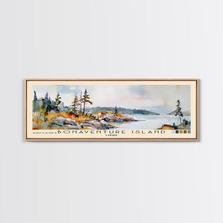 Bonaventure Island, Canada Watercolor Beach Print, Vacation Gift, Canada Wall Art, Beach Painting, Beach Decor, Beach Painting