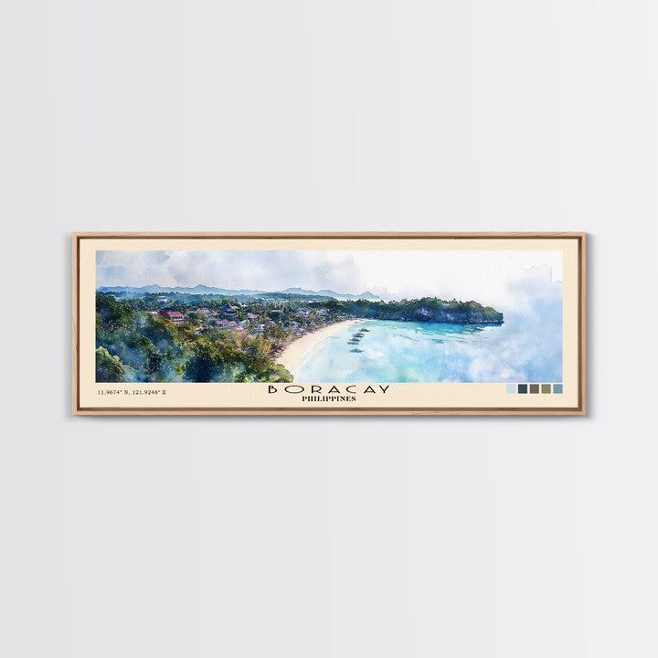 Boracay, Philippines Watercolor Print, Vacation Gift, Philippines Wall Art, Vacation Wall Art, Vacatation Memories, Beach Decor, Beach Or Lakehouse Art