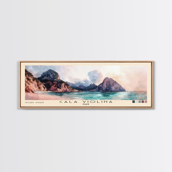 Cala Violina, Italy Watercolor Print, Vacation Gift, Italy Wall Art, Beach Painting, Beach Decor, Beach Or Lakehouse Art