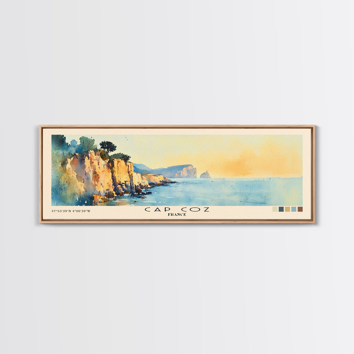 Cap Coz, France Watercolor Print, Vacation Gift, France Wall Art, Vacation Wall Art, Vacatation Memories, Beach Decor, Beach Or Lakehouse Art