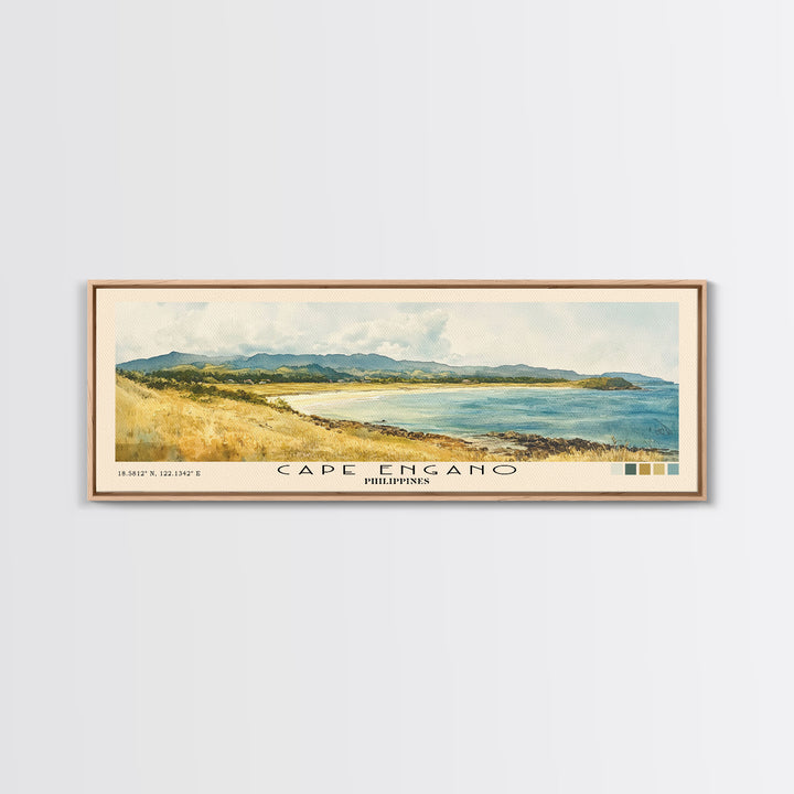 Cape Engano, Philippines Watercolor Beach Print, Vacation Gift, Philippines Wall Art, Beach Painting, Beach Decor, Beach Painting
