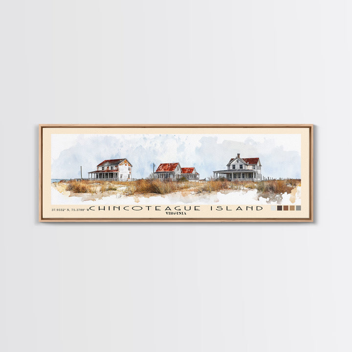 Chincoteague Island, Virginia Watercolor Print, Vacation Gift, Virginia Wall Art, Beach Painting, Beach Decor, Beach Or Lakehouse Art