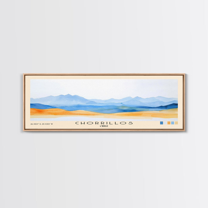 Chorrillos, Chile Watercolor Beach Print, Vacation Gift, Chile Wall Art, Beach Painting, Beach Decor, Beach Painting