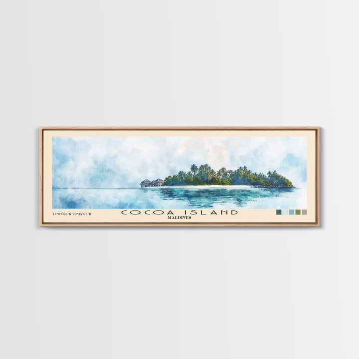 Cocos (Keeling) Islands, Australia Watercolor Print, Vacation Gift, Australia Wall Art, Beach Painting, Beach Decor, Beach Or Lakehouse Art