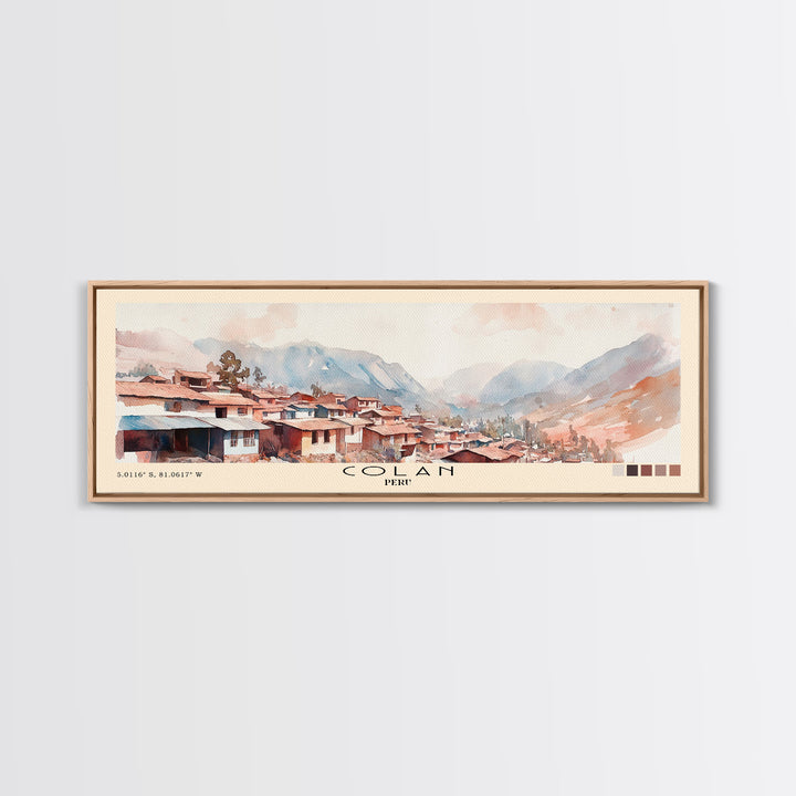 Colan, Peru Watercolor Print, Vacation Gift, Peru Wall Art, Beach Painting, Beach Decor, Beach Or Lakehouse Art