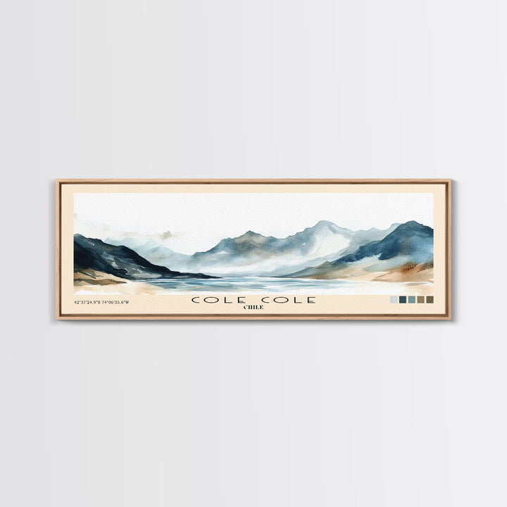 Cole Cole, Chile Watercolor Beach Print, Vacation Gift, Chile Wall Art, Beach Painting, Beach Decor, Beach Painting