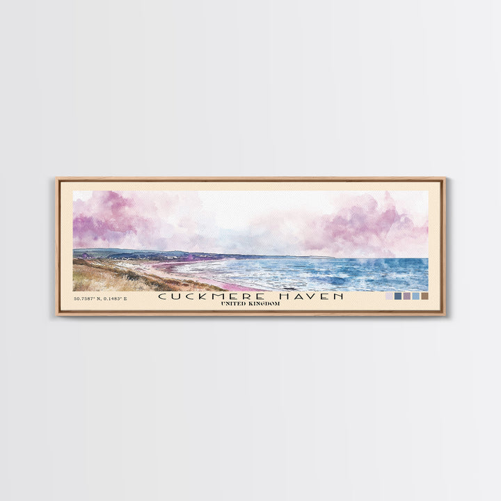 Cuckmere Haven, United Kingdom Watercolor Print, Vacation Gift, United Kingdom Wall Art, Vacation Wall Art, Vacatation Memories, Beach Decor, Beach Or Lakehouse Art