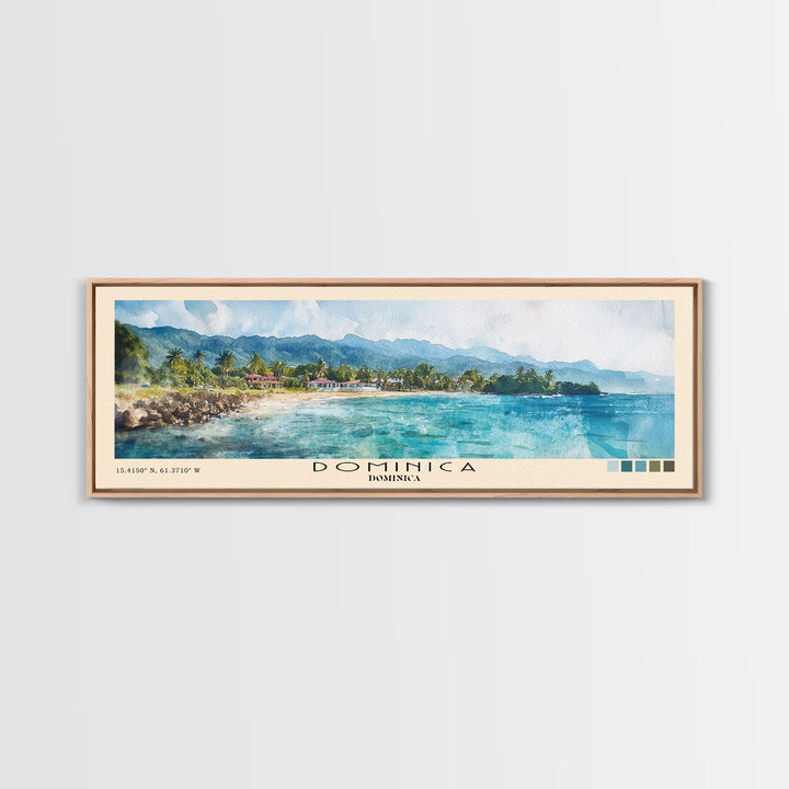Dominica, Dominica Watercolor Print, Vacation Gift, Dominica Wall Art, Vacation Wall Art, Vacatation Memories, Beach Decor, Beach Or Lakehouse Art