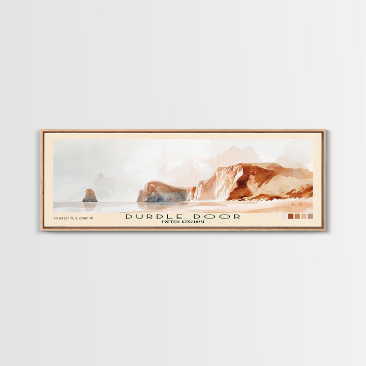 Durdle Door, United Kingdom Watercolor Print, Vacation Gift, United Kingdom Wall Art, Vacation Wall Art, Vacatation Memories, Beach Decor, Beach Or Lakehouse Art
