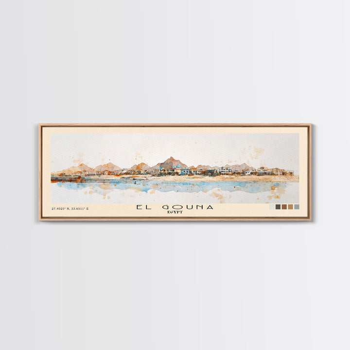 El Gouna, Egypt Watercolor Print, Vacation Gift, Egypt Wall Art, Beach Painting, Beach Decor, Beach Or Lakehouse Art