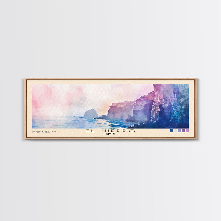 El Hierro, Spain Watercolor Beach Print, Vacation Gift, Spain Wall Art, Beach Painting, Beach Decor, Beach Painting