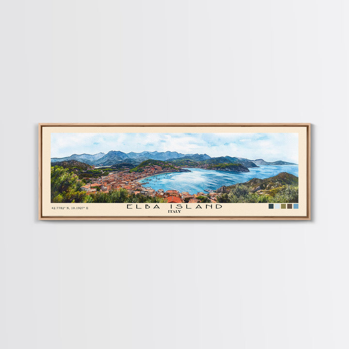 Elba Island, Italy Watercolor Print, Vacation Gift, Italy Wall Art, Beach Painting, Beach Decor, Beach Or Lakehouse Art
