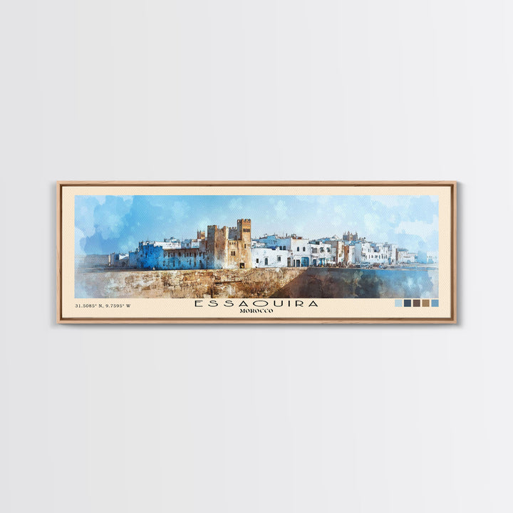 Essaouira, Morocco Watercolor Beach Print, Vacation Gift, Morocco Wall Art, Beach Painting, Beach Decor, Beach Painting