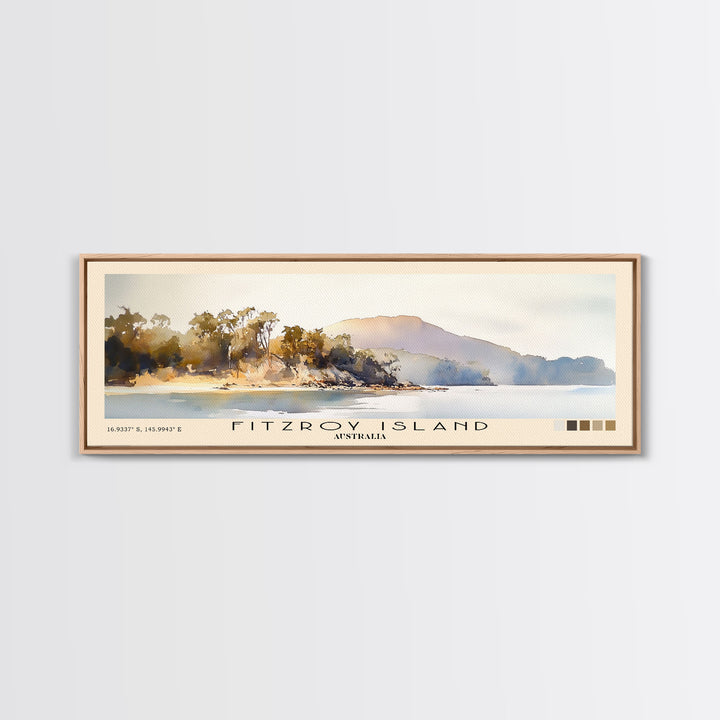 Fitzroy Island, Australia Watercolor Beach Print, Vacation Gift, Australia Wall Art, Beach Painting, Beach Decor, Beach Painting